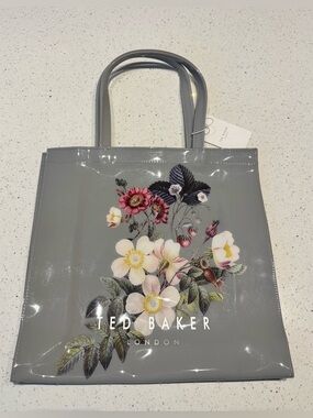 Ted Baker Grey PCV  Floral Tote